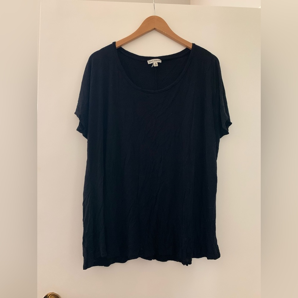 Black top with cap sleeves